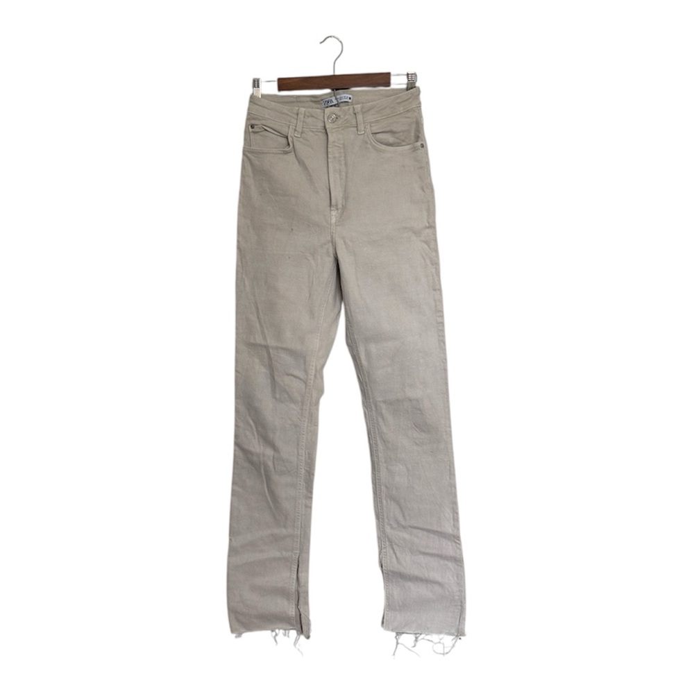 Zara Cream Straight Leg Jeans